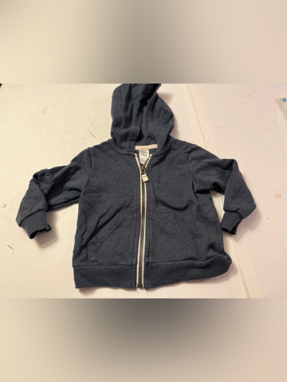 Carter's Heathered Dark BlueZip Hoodie